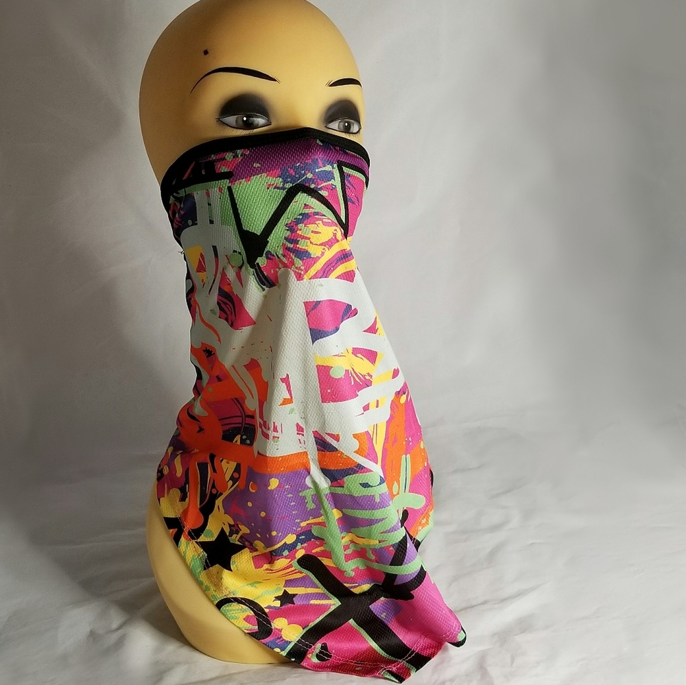 Abstract Print Neck Gaiter/Face Mask